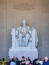 Washington, District of Columbia, United States of America : [ Abraham Lincoln Memorial and his statue inside Greek column temple