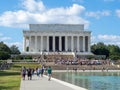 Washington, District of Columbia, United States of America : [ Abraham Lincoln Memorial and his statue inside Greek column temple