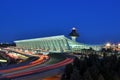 Washington Dulles International Airport at Dusk Royalty Free Stock Photo