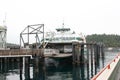 Washington ferry boat docked at port in Friday Harbor