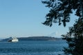 Washington ferry on puget sound along the shores of seattle area Royalty Free Stock Photo