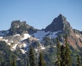 The Castle and Pinnacle Peak in Mt Rainier National Park Royalty Free Stock Photo