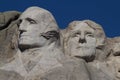Washington and Jefferson on Mount Rushmore Royalty Free Stock Photo