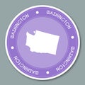 Washington label flat sticker design.