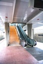 Washington Metro. New underground station in Ashbourne. View of the escalator Royalty Free Stock Photo