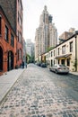 Washington Mews, a cobblestone street in Greenwich Village, Manhattan, New York City