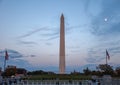 Washington Monument behind the Fountain at the World War II Memorial Royalty Free Stock Photo