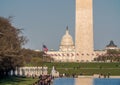 Washington Monument and Capitol Building Royalty Free Stock Photo