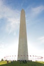 Washington Monument and circle of flags Royalty Free Stock Photo