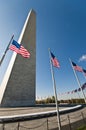Washington Monument and circle of flags Royalty Free Stock Photo