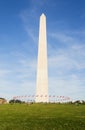 washington monument and the circle of flags Royalty Free Stock Photo