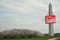 Washington Monument Closed. Royalty Free Stock Photo