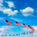 Washington Monument flags circle in DC USA Royalty Free Stock Photo