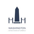 Washington monument icon. Trendy flat vector Washington monument