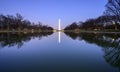 Washington Monument National Mall Reflecting Pool Night Contrast Royalty Free Stock Photo