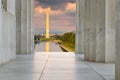 Lincoln Memorial to Washington Monument Royalty Free Stock Photo