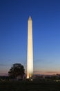Washington monument at night Royalty Free Stock Photo