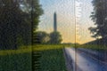 View of Washington Monument from Vietnam Memorial Park in Washington DC. Royalty Free Stock Photo