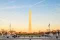 The Washington Monument Obelisk within the National Mall in Washington DC, USA Royalty Free Stock Photo