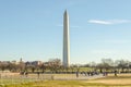 The Washington Monument. An Obelisk within the National Mall on a Sunny Day in Washington DC, USA Royalty Free Stock Photo