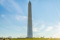 The Washington Monument. An Obelisk within the National Mall on a Sunny Day in Washington DC, USA Royalty Free Stock Photo
