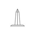 washington monument obelisk outline icon. Elements of independence day illustration icon. Signs and symbols can be used for web,