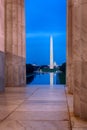 Washington monument reflecting from Jefferson