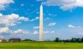 Washington monument on sunny day with blue sky background Royalty Free Stock Photo