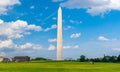 Washington monument on sunny day with blue sky background Royalty Free Stock Photo