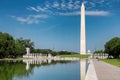 Washington Monument at sunny day Royalty Free Stock Photo