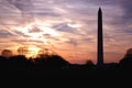 Washington monument sunset Royalty Free Stock Photo