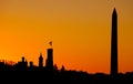 Washington monument sunset Royalty Free Stock Photo