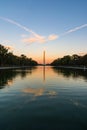 Washington Monument Sunset Reflecting Pool Beautiful Afternoon D