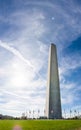 Washington Monument USA American Landmark Outdoors Blue Sky Clouds Daylight Architecture Obelisk Royalty Free Stock Photo