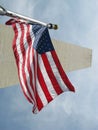 Washington Monument with the USA flag Royalty Free Stock Photo