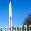 Washington monument viewed from World War II memorial