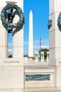 The Washington Monument and the World War Two memorial in Washi Royalty Free Stock Photo
