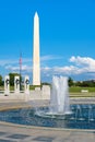 The Washington Monument And The World War Two Memorial In Washin