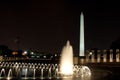 Washington Monument and WWII Memorial Royalty Free Stock Photo