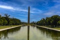 The Washington Obelisk, located on the National Mall in Washington DC, the capital of the United States Royalty Free Stock Photo