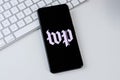 The Washington Post app logo on a smartphone screen. Royalty Free Stock Photo