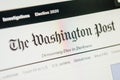 The Washington Post Web Site. Selective focus.