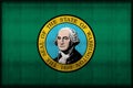 Washington rusty flag illustration