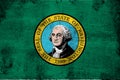 Washington rusty and grunge flag illustration