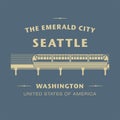 Washington, Seattle monorail train Royalty Free Stock Photo