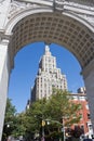 Washington Square Arch and Building Royalty Free Stock Photo