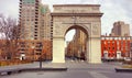 The Washington Square Arch, a marble triumphal arch in Manhattan, New York City