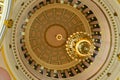 Washington State Capitol Interior Dome and Chandelier Royalty Free Stock Photo