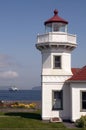 Washington State Coastal Lighthouse Nautical Beacon Ferry Boat Royalty Free Stock Photo