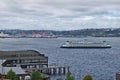 Washington state ferry arriving Royalty Free Stock Photo